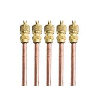 5x Válvulas Serviço Schrader 1/4 50mm Cobre Refrigeração 5x Válvulas Serviço Schrader 1/4 50mm Cobre Refrigeração