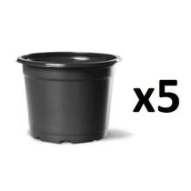 5X Vaso Para Mudas Sementeira N2,5 Cor Preto NUTRIPLAST
