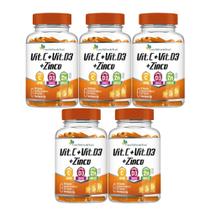 5x Vitamina C + Vitamina D3 + Zinco 60 Caps Flora Nativa