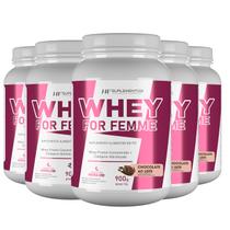 5x whey for femme + colageno hidrolisado 900g chocolate hf suplementos 5x whey for femme + colageno hidrolisado 900g chocolate hf suplementos