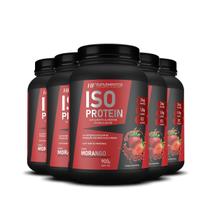 5X Whey Isolado Protein Morango 900G Hf Suplementos