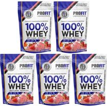 5x Whey Quality Concentrate Protein 900g Refil Morango Profit