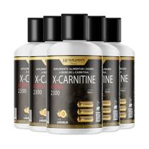 5x x-carnitine atena 2300 cromo 480ml laranja hf suplements