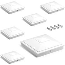 5x5 Pyramid Post Caps SideInlar Waterproof, pacote com 6 unidades, brancas