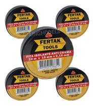 5xpçs Fita Isolante Anti Chama Fertak 19mm X 20m - 3420