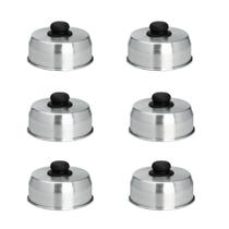 6 Abafadores De Hamburguer Tampa Para Chapa Lanche Lanchonete 6 Abafadores De Hamburguer Tampa Para Chapa Lanche Lanchonete