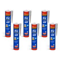 6 Adesivo Selante Pu 360g Fixa Tudo Branco Cola Metal Mármore Vidro Azulejo Granito Concreto Gesso 6 Adesivo Selante Pu 360g Fixa Tudo Branco Cola Metal Mármore Vidro Azulejo Granito Concreto Gesso