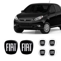 6 Adesivos Emblema Fiat Preto Grand Siena 2012 Até 2019 6 Adesivos Emblema Fiat Preto Grand Siena 2012 Até 2019