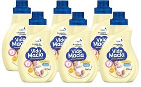 6 Amaciante Diluido Vida Macia Glicerina e Camomlla 500ml