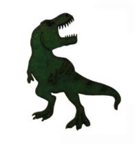 6 Apliques Dinossauro Rex Festa MDF Verde 5 cm Vivarte - Inspire sua Festa Loja