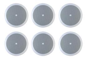 6 Arandela Som Ambiente Jbl Selenium 6fr2r P/ Gesso Redonda