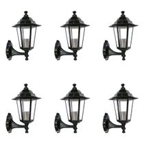 6 Arandela Taschibra Tlf 26 E27 Bivolt Preto