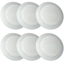 6 Arandelas Branca Para Caixas Acústicas 6 Polegadas Embutir Forro Gesso Teto Som Ambiente Música Tela Redonda 6 Pol 6 Arandelas Branca Para Caixas Acústicas 6 Polegadas Embutir Forro Gesso Teto Som Ambiente Música Tela Redonda 6 Pol