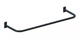 6 Arara De Parede Reta Cabideiro 1.00 M Preta