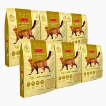 6 Areia Higiênica Biodegradável Grãos Mistos Gatos Kadi 2kg