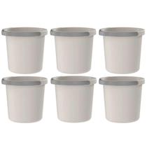 6 Baldes Flow Bege para Limpeza Bico Direcionador Alça Anatômica Ou Lavanderia 6 Baldes Flow Bege para Limpeza Bico Direcionador Alça Anatômica Ou Lavanderia