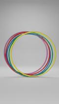 6 Bambolês Arco Infantil 65cm Coloridos 6 Bambolês Arco Infantil 65cm Coloridos