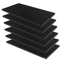 6 Bandejas Aço Resistente Para Armário Estante Multiuso Prateleira 70x27 Livros Almoxarifado Estoque Loja