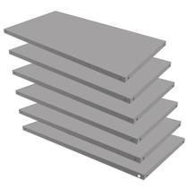 6 Bandejas Aço Resistente Para Armário Estante Multiuso Prateleira 70x27 Livros Almoxarifado Estoque Loja