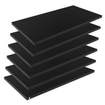 6 Bandejas De Aço Para Armário Estante Resistente Prateleira 90x27 Sala Loja Quarto Livros Escritório Estoque 6 Bandejas De Aço Para Armário Estante Resistente Prateleira 90x27 Sala Loja Quarto Livros Escritório Estoque