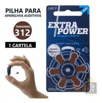 6 Baterias Pilha Para Aparelho Auditivo Extra Power 312