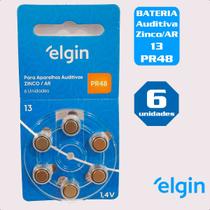 6 Baterias/Pilhas de Aparelho Auditivo 13/PR48 -1,4V Elgin