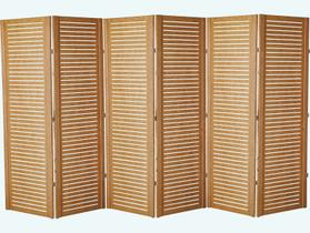 6 Biombo Folhas Madeira Divisor Mdf Horizontal Ripado