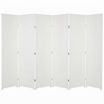 6 Biombo Pintado Sanfonado Com Dobradiças Folha Painel Mdf Divisor Divisória Separador De Ambiente Branco Ou Preto Vários Modelos