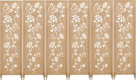 6 Biombo Reto Com Pes Folha Painel Mdf Cru Divisor Divisória Separador De Ambiente Vários Modelos