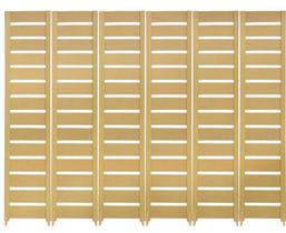6 Biombo Slim Reto Com Pés Folha Painel Mdf Cru Divisor Divisória Separador De Ambiente Vários Modelos