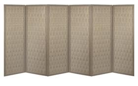 6 Biombo Trançado Sanfonado Com Dobradiças Folha Painel Mdf Cru Divisor Divisória Separador De Ambiente