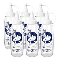 6 Bisnaga De Molho Frasco 350ml Decorada Flexível 6 Bisnaga De Molho Frasco 350ml Decorada Flexível