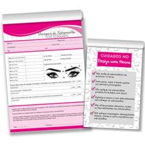 6 Blocos Ficha Design de Sobrancelha Facilita bem o Trabalho