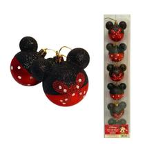 6 Bolas de Natal Decoradas Mickey e Minnie pra Enfeitar Arvore Natalina - Fantasias Carol CRMS