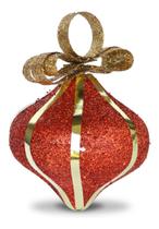 6 Bolas De Natal Luxo 8cm Ouro E Vermelha Giltter 6 Bolas De Natal Luxo 8cm Ouro E Vermelha Giltter