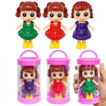 6 Bonecas no Tubo Bonequinha Lembrança para Sacola Surpresa 6 Bonecas no Tubo Bonequinha Lembrança para Sacola Surpresa