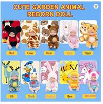 6 Bonecas Realistas Doll Lovely Coleção -Bichinhos