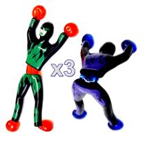 6 Bonecos Super Ninja Cartela Gruda Na Parede Ou Vidro