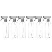 6 Borrifadores Multiuso Flow 500ml Spray com Trava de Segurança Bege Ou Pulverizador