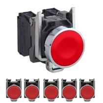 6 Botão Comando Metálico 1 Na 1 Nf 22mm Xb4ba45 Schneider Vermelho 6 Botão Comando Metálico 1 Na 1 Nf 22mm Xb4ba45 Schneider Vermelho