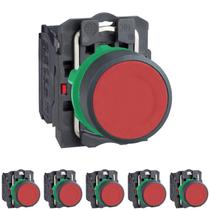 6 Botão Comando Plástico 22mm Bloco 1NF - Modelo XB5AA42 Schneider 6 Botão Comando Plástico 22mm Bloco 1NF - Modelo XB5AA42 Schneider