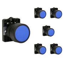 6 Botão De Comando Steck SLPRN4 Azul Para Automação IP40