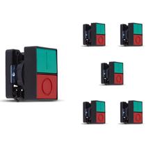 6 Botão Duplo Comando Faceado Steck SLPDNR Max Botton IP40