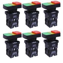 6 Botões Duplo De Plástico 1na+1nf 24v Vd/vm - Metaltex