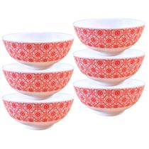 6 Bowl Tigela em Melamina Estampada Sobremesa Cozinha 500ml 6 Bowl Tigela em Melamina Estampada Sobremesa Cozinha 500ml