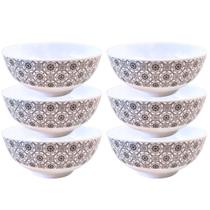 6 Bowl Tigela em Melamina Estampada Sobremesa Cozinha 500ml