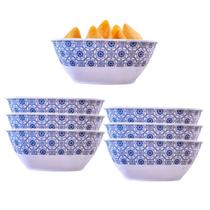 6 Bowl Tigela Melamina Quadrada 1200ml Saladeira