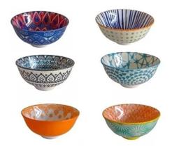 6 Bowls Cumbucas Tigelas Estampados 300ml 6 Bowls Cumbucas Tigelas Estampados 300ml