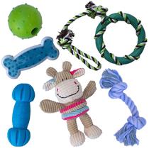 6 Brinquedos Mastigáveis Rocket & Rex para Cães Pequenos e Médios
