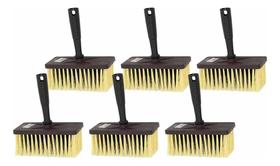 6 Broxa Escova Retangular 15,5 x 5,5cm Roma Pintura Limpeza